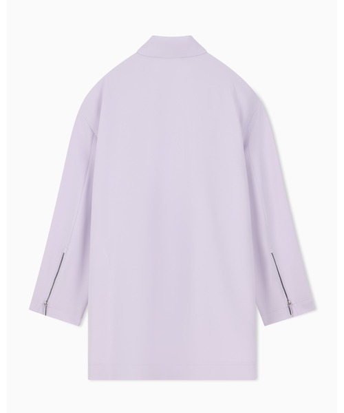 EMPORIO ARMANI(エンポリオアルマーニ)の「【エンポリオ アルマーニ】レギュラーフィット アシンメトリー テクノキャディ コート(トレンチコート・レディース・ライラック・38/40)」の3枚目の写真