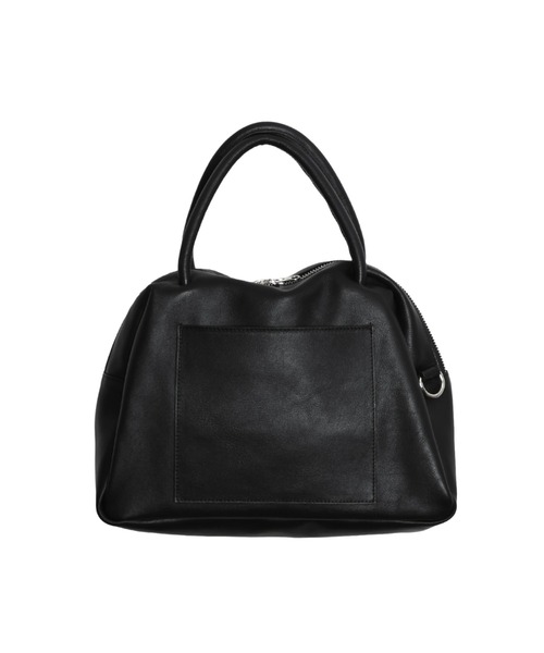 YArKA（ヤーカ）の「【YArKA/ヤーカ】real leather sharp & soft mix nuance boston bag M [sas2] / 直曲線のニュアンスボストンバッグ（ハンドバッグ・メンズ・ブラック・FREE）」の3枚目の写真