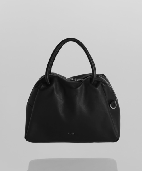 YArKA（ヤーカ）の「【YArKA/ヤーカ】real leather sharp & soft mix nuance boston bag M [sas2] / 直曲線のニュアンスボストンバッグ（ハンドバッグ・メンズ・ブラック・FREE）」の7枚目の写真