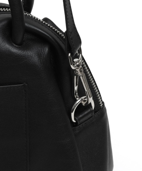 YArKA（ヤーカ）の「【YArKA/ヤーカ】real leather sharp & soft mix nuance boston bag M [sas2] / 直曲線のニュアンスボストンバッグ（ハンドバッグ・メンズ・ブラック・FREE）」の12枚目の写真