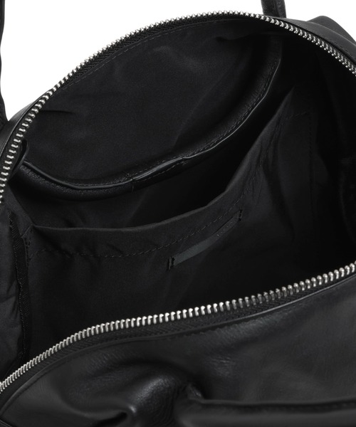 YArKA（ヤーカ）の「【YArKA/ヤーカ】real leather sharp & soft mix nuance boston bag M [sas2] / 直曲線のニュアンスボストンバッグ（ハンドバッグ・メンズ・ブラック・FREE）」の17枚目の写真