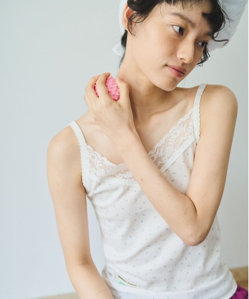 common gull products.（コモンガルプロダクツ）の「ひかりが薄い日のレースタンクトップ（タンクトップ・レディース・アイボリー/ホワイト系/ピンク系・フリー）」の21枚目の写真