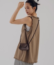 MUHET | 2 way synthetic leather mini flap pouch / ２wayシンセティックレザーミニポーチ(ボディバッグ/ウエストポーチ)