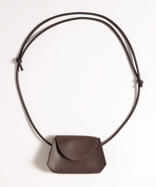 MUHET(ミュエータ)の「2 way synthetic leather mini flap pouch / 2wayシンセティックレザーミニポーチ(ボディバッグ/ウエストポーチ・レディース・ブラウン/ブラック・FREE)」の13枚目の写真