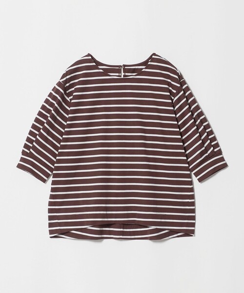 green label relaxing(グリーンレーベルリラクシング)の「フォルム スリーブ ボーダー Tシャツ(Tシャツ/カットソー・レディース・ブラウン系/オフホワイト・FREE)」の16枚目の写真