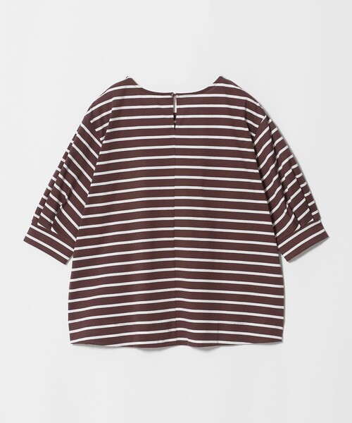 green label relaxing(グリーンレーベルリラクシング)の「フォルム スリーブ ボーダー Tシャツ(Tシャツ/カットソー・レディース・ブラウン系/オフホワイト・FREE)」の17枚目の写真
