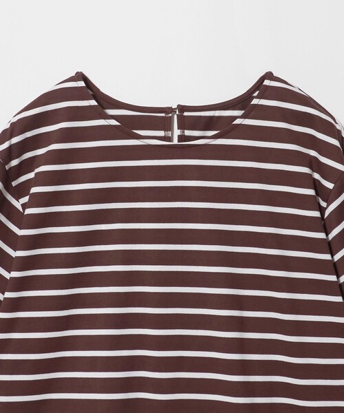 green label relaxing(グリーンレーベルリラクシング)の「フォルム スリーブ ボーダー Tシャツ(Tシャツ/カットソー・レディース・ブラウン系/オフホワイト・FREE)」の18枚目の写真