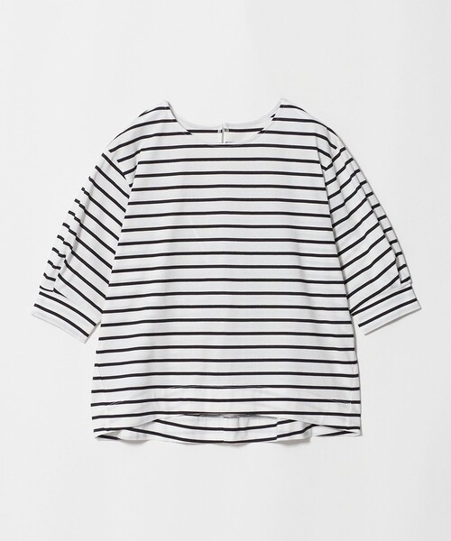 green label relaxing(グリーンレーベルリラクシング)の「フォルム スリーブ ボーダー Tシャツ(Tシャツ/カットソー・レディース・ブラウン系/オフホワイト・FREE)」の22枚目の写真