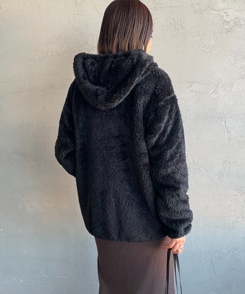Champion（チャンピオン）の「【WEB先行予約】[Champion/チャンピオン] ボアフリース ジップフードジャケット(WEB限定)（その他アウター・レディース・ネイビー/ブラック・XL/M/L）」の22枚目の写真