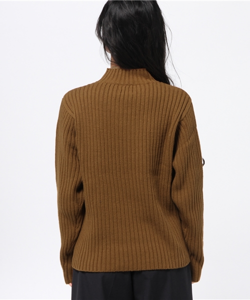 OUTLET（アウトレット）の「【mystic】リブタートルニットプルオーバー（ニット/セーター・レディース・キャメル/レッド/ブラック/オフホワイト・FREE）」の7枚目の写真