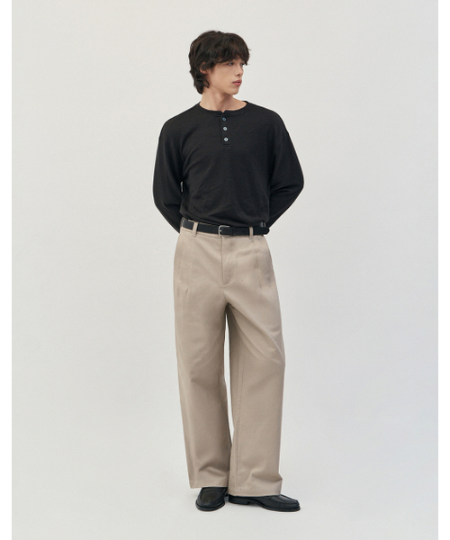 WORK ON BODY OFF（ワークオンボディオフ）の「クレワイドコットンチノパンツ[ベージュ]（その他パンツ・メンズ・ベージュ・LARGE/MEDIUM/X-LARGE）」の7枚目の写真