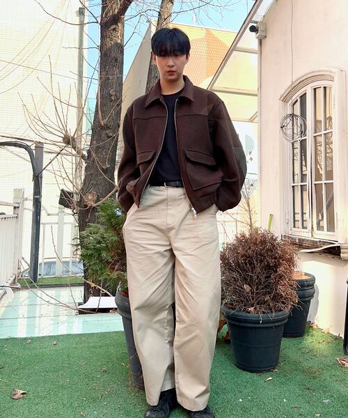 WORK ON BODY OFF（ワークオンボディオフ）の「クレワイドコットンチノパンツ[ベージュ]（その他パンツ・メンズ・ベージュ・LARGE/MEDIUM/X-LARGE）」の3枚目の写真
