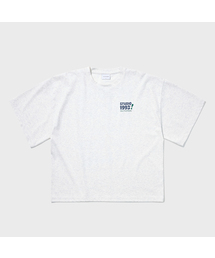 レトロマルチタイポオーバーサイズグラフィックTシャツ_ライトグレー