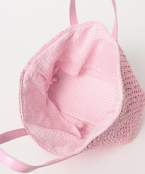 BEAMS COUTURE(ビームスクチュール)の「ペーパーヤーン トート バッグ(トートバッグ・レディース・イエロー/ブラウン/ピンク・ONE SIZE)」の7枚目の写真