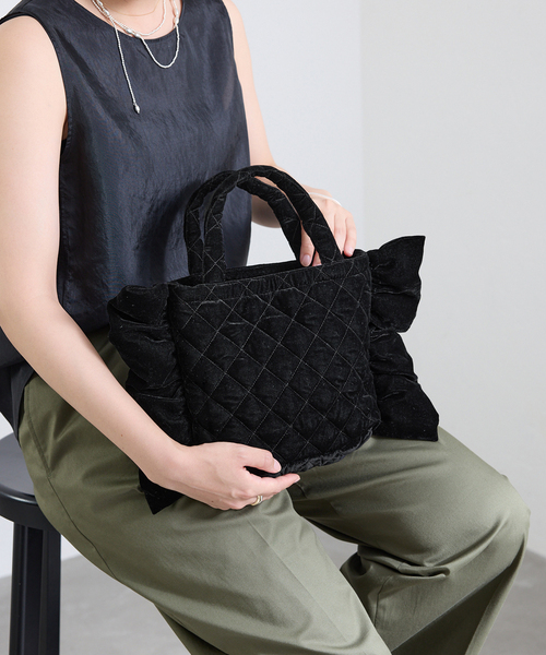 MALUS/マリュス Ruffle mini bag バッグ MSG-025（ハンドバッグ