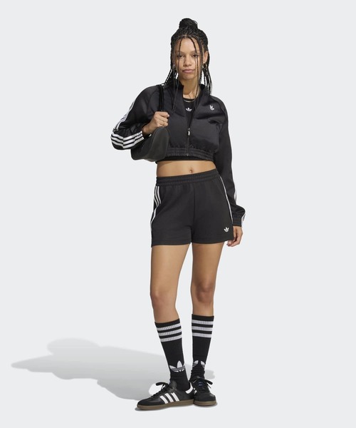adidas（アディダス）の「レース スリーストライプス ショーツ / ハーフパンツ / アディダスオリジナルス adidas Originals（その他パンツ・レディース・ブラック・XX-LARGE/LARGE/MEDIUM/SMALL/X-LARGE/X-SMALL）」の5枚目の写真