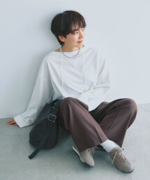 ＜スタイリスト兵藤千尋さんコラボ＞クロップド ワイド ロングスリーブ Tシャツ UVカット