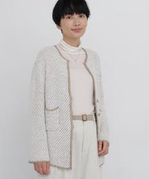 ◆フェザーヤーンMIXツイードはおり
