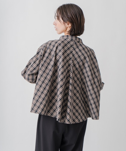Kelen(ケレン)の「「KELEN / ケレン」バックフレアパネルチェックブラウス(シャツ/ブラウス・レディース・グレー/マスタード・S/M)」の15枚目の写真
