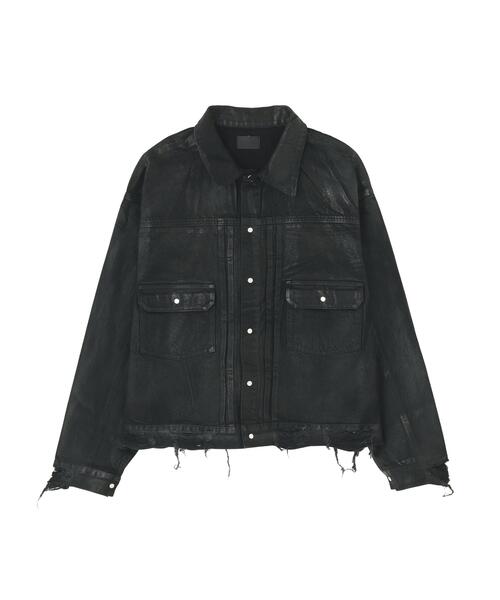 DANKE SCHON（ダンケシェーン）の「DankeSchon/ダンケシェーン/RUBBER DENIM JACKET 2nd（デニムジャケット・レディース・ブラック/その他4・M/S/L）」の16枚目の写真
