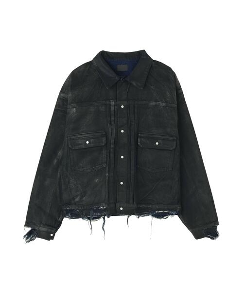 DANKE SCHON（ダンケシェーン）の「DankeSchon/ダンケシェーン/RUBBER DENIM JACKET 2nd（デニムジャケット・レディース・ブラック/その他4・M/S/L）」の21枚目の写真