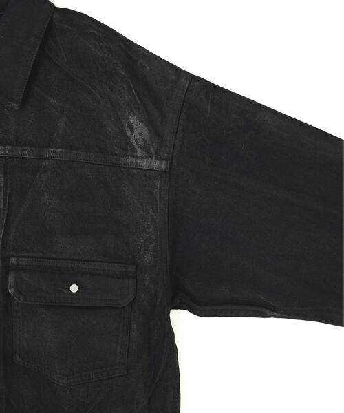 DANKE SCHON（ダンケシェーン）の「DankeSchon/ダンケシェーン/RUBBER DENIM JACKET 2nd（デニムジャケット・レディース・ブラック/その他4・M/S/L）」の3枚目の写真