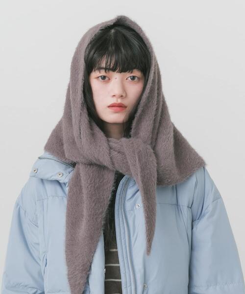 SMELLY(スメリー)の「『WEB/一部店舗限定カラー』シャギーサンカクマフラー(マフラー・レディース・ブラウン/ブラック/グレー/ライトブルー・-)」の14枚目の写真