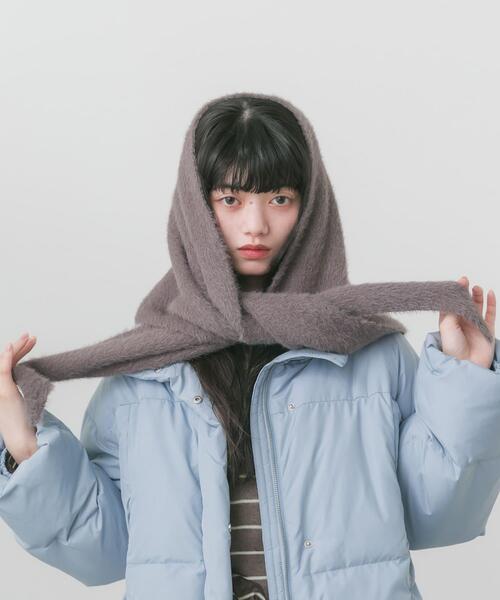 SMELLY(スメリー)の「『WEB/一部店舗限定カラー』シャギーサンカクマフラー(マフラー・レディース・ブラウン/ブラック/グレー/ライトブルー・-)」の16枚目の写真