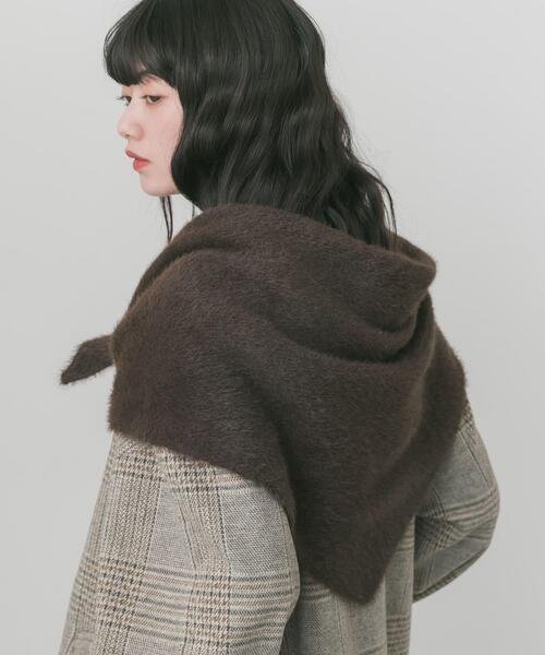 SMELLY(スメリー)の「『WEB/一部店舗限定カラー』シャギーサンカクマフラー(マフラー・レディース・ブラウン/ブラック/グレー/ライトブルー・-)」の21枚目の写真