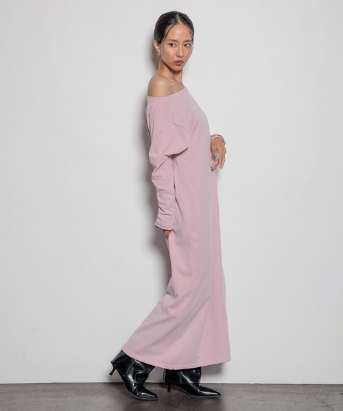 HEREIAM(ヘレイアム)の「【HEREIAM】ムースモールオフショルワンピース(ワンピース・レディース・ライトピンク/チャコール・SMALL/MEDIUM)」の11枚目の写真