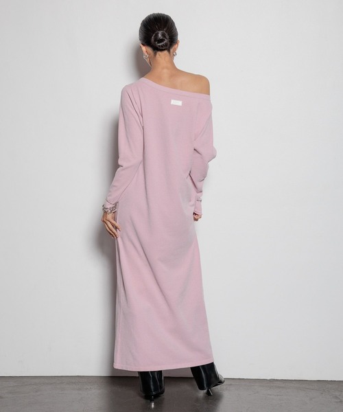 HEREIAM(ヘレイアム)の「【HEREIAM】ムースモールオフショルワンピース(ワンピース・レディース・ライトピンク/チャコール・SMALL/MEDIUM)」の12枚目の写真