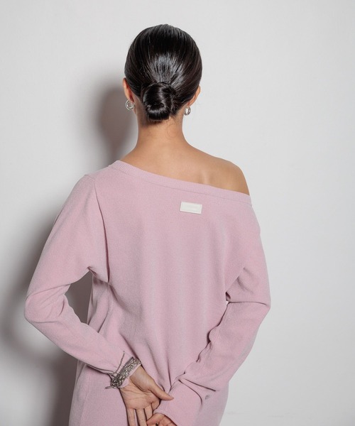 HEREIAM(ヘレイアム)の「【HEREIAM】ムースモールオフショルワンピース(ワンピース・レディース・ライトピンク/チャコール・SMALL/MEDIUM)」の15枚目の写真