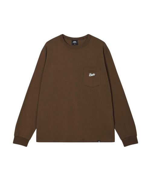 EMIS（イミス）の「SMALL LINE PATCH POCKET LS T-SHIRT（Tシャツ/カットソー・レディース・ブルー/ブラウン/グレー・SMALL/MEDIUM）」の2枚目の写真