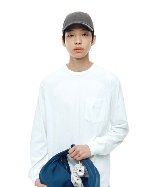 EMIS（イミス）の「SMALL LINE PATCH POCKET LS T-SHIRT（Tシャツ/カットソー・レディース・ブルー/ブラウン/グレー・SMALL/MEDIUM）」の6枚目の写真