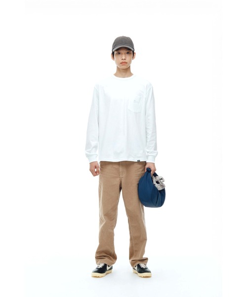 EMIS（イミス）の「SMALL LINE PATCH POCKET LS T-SHIRT（Tシャツ/カットソー・レディース・ブルー/ブラウン/グレー・SMALL/MEDIUM）」の7枚目の写真
