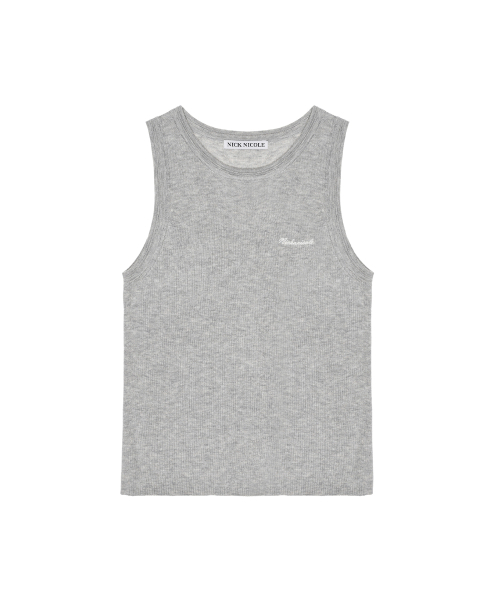 NICK&NICOLE(ニックアンドニコール)の「ミニマル ノースリーブトップ_グレー(Tシャツ/カットソー・レディース・その他・FREE)」の1枚目の写真