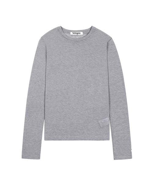 LOTSYOU(ロッツユー)の「Noa Wool Round neck T-shirt Melange Gray(Tシャツ/カットソー・レディース・その他・OS)」の1枚目の写真