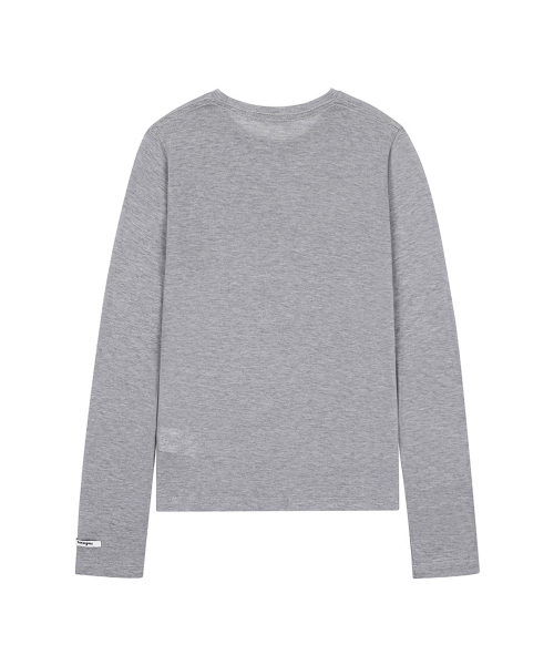 LOTSYOU(ロッツユー)の「Noa Wool Round neck T-shirt Melange Gray(Tシャツ/カットソー・レディース・その他・OS)」の2枚目の写真