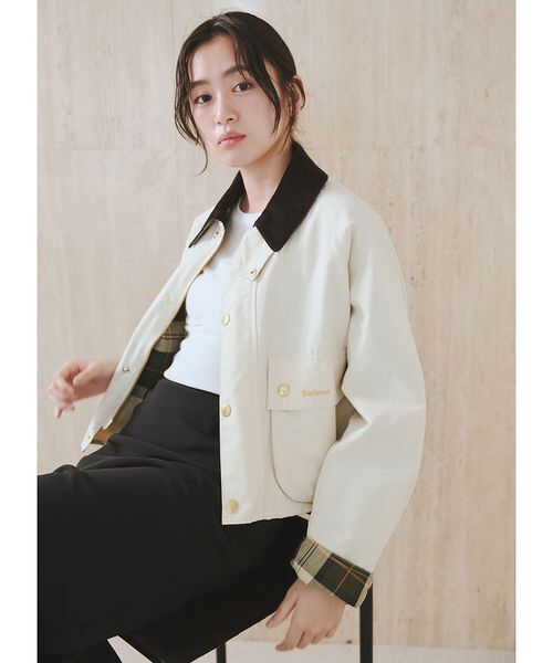 Mila Owen(ミラオーウェン)の「【BARBOUR】別注SPEY ショート(ブルゾン・レディース・ベージュ/アイボリー/ブラック・F)」の9枚目の写真