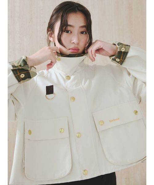Mila Owen(ミラオーウェン)の「【BARBOUR】別注SPEY ショート(ブルゾン・レディース・ベージュ/アイボリー/ブラック・F)」の7枚目の写真