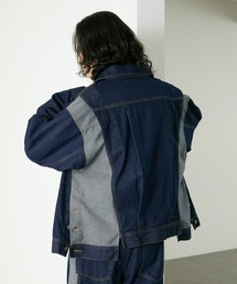 RAGEBLUE（レイジブルー）の「SWITCHING DENIM BLOUSON/切り替えデニムブルゾン【セットアップ対応】（テーラードジャケット）」