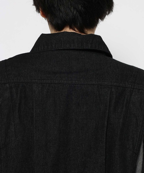 RAGEBLUE（レイジブルー）の「SWITCHING DENIM BLOUSON/切り替えデニムブルゾン【セットアップ対応】（テーラードジャケット・メンズ・インディゴブルー・FREE）」の17枚目の写真