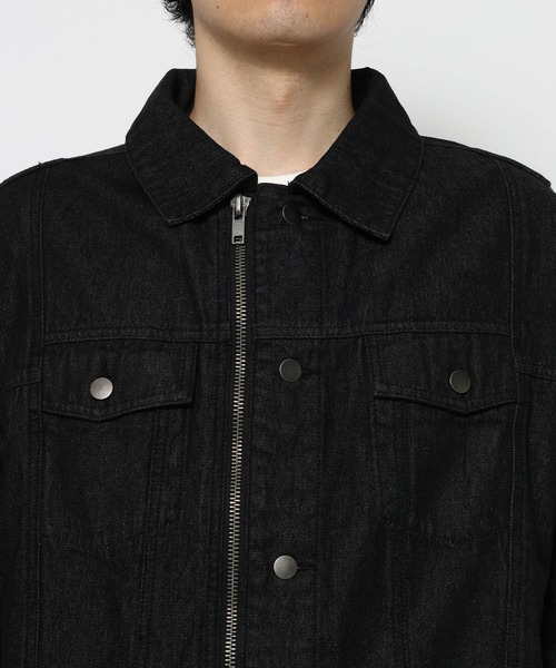 RAGEBLUE（レイジブルー）の「SWITCHING DENIM BLOUSON/切り替えデニムブルゾン【セットアップ対応】（テーラードジャケット・メンズ・インディゴブルー・FREE）」の19枚目の写真