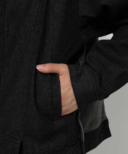 RAGEBLUE（レイジブルー）の「SWITCHING DENIM BLOUSON/切り替えデニムブルゾン【セットアップ対応】（テーラードジャケット・メンズ・インディゴブルー・FREE）」の21枚目の写真