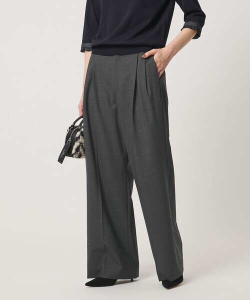 UNITED ARROWS(ユナイテッドアローズ)の「トロピカル 2タック ワイドパンツ(スラックス・レディース・ダークグレー/ダークブラウン/ブラック/その他2・38/34/40/36)」の5枚目の写真