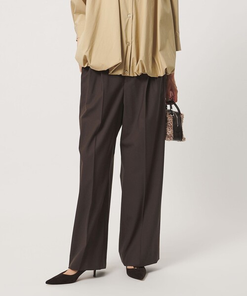 UNITED ARROWS(ユナイテッドアローズ)の「トロピカル 2タック ワイドパンツ(スラックス・レディース・ダークグレー/ダークブラウン/ブラック/その他2・38/34/40/36)」の9枚目の写真