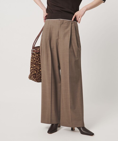 UNITED ARROWS(ユナイテッドアローズ)の「トロピカル 2タック ワイドパンツ(スラックス・レディース・ダークグレー/ダークブラウン/ブラック/その他2・38/34/40/36)」の14枚目の写真