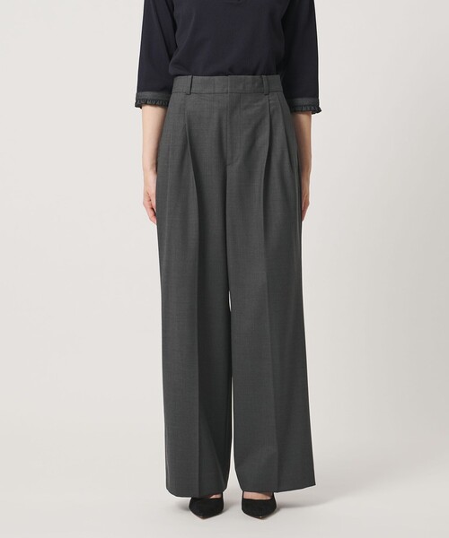 UNITED ARROWS(ユナイテッドアローズ)の「トロピカル 2タック ワイドパンツ(スラックス・レディース・ダークグレー/ダークブラウン/ブラック/その他2・38/34/40/36)」の16枚目の写真