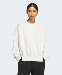 エッセンシャルズ プラス スリーストライプス スペーサーニット ルーズフィット クルーネック プルオーバー / トレーナー / アディダス adidas