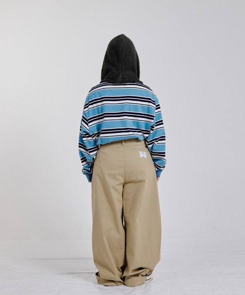 EFFECTEN（エフェクテン）の「【EFFECTEN】Border rugby shirts（その他トップス・メンズ・グレー/サックスブルー・X-LARGE/LARGE/MEDIUM）」の4枚目の写真